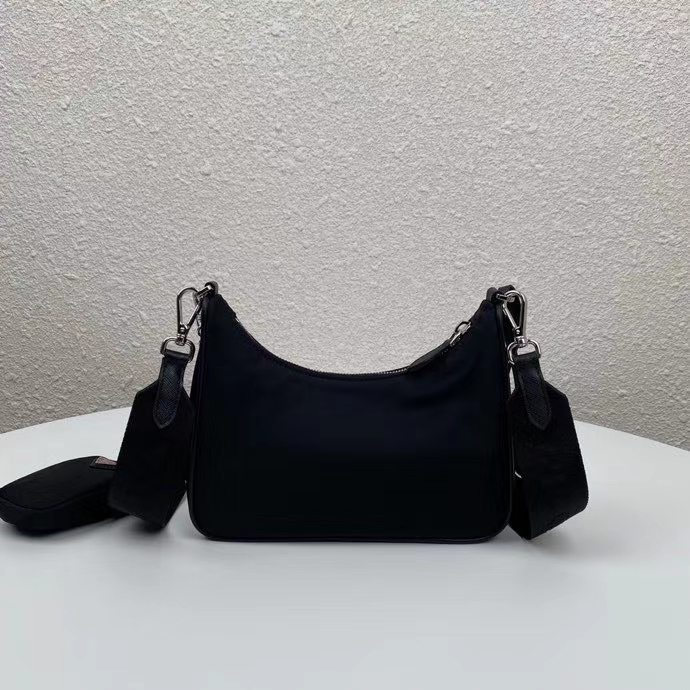 Prada Re Edition 2005 Re Nylon Black Red 22cm 1BH204 064 F0DL1 V I1L
