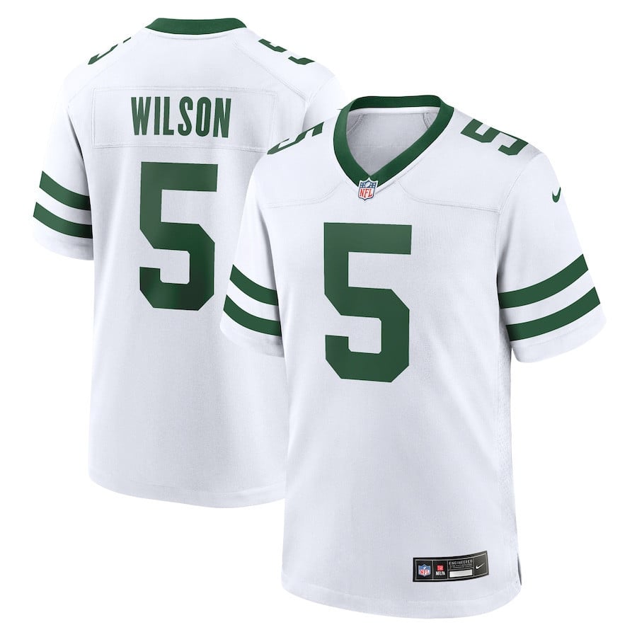 Garrett Wilson 5 New York Jets Alternate Game Men Jersey - White