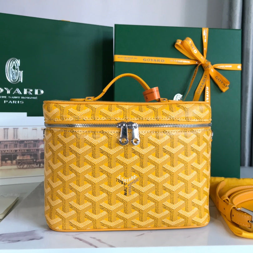 Goyard Muse Vanity Case 20 Cm Yellow Goyardine Canvas