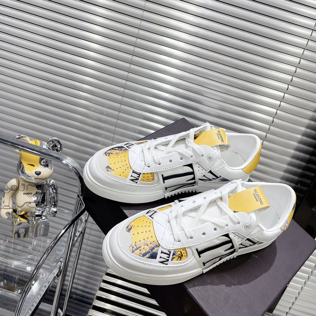 Valentino ONE STUD lace-up sneakers in calfskin