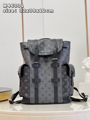 Louis Vuitton Christopher Monogram Eclipse Reverse Black And Grey 45Cm M46331
