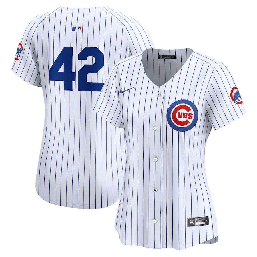 Chicago Cubs Women's 2024 Jackie Robinson Day Home Limited Jersey  White