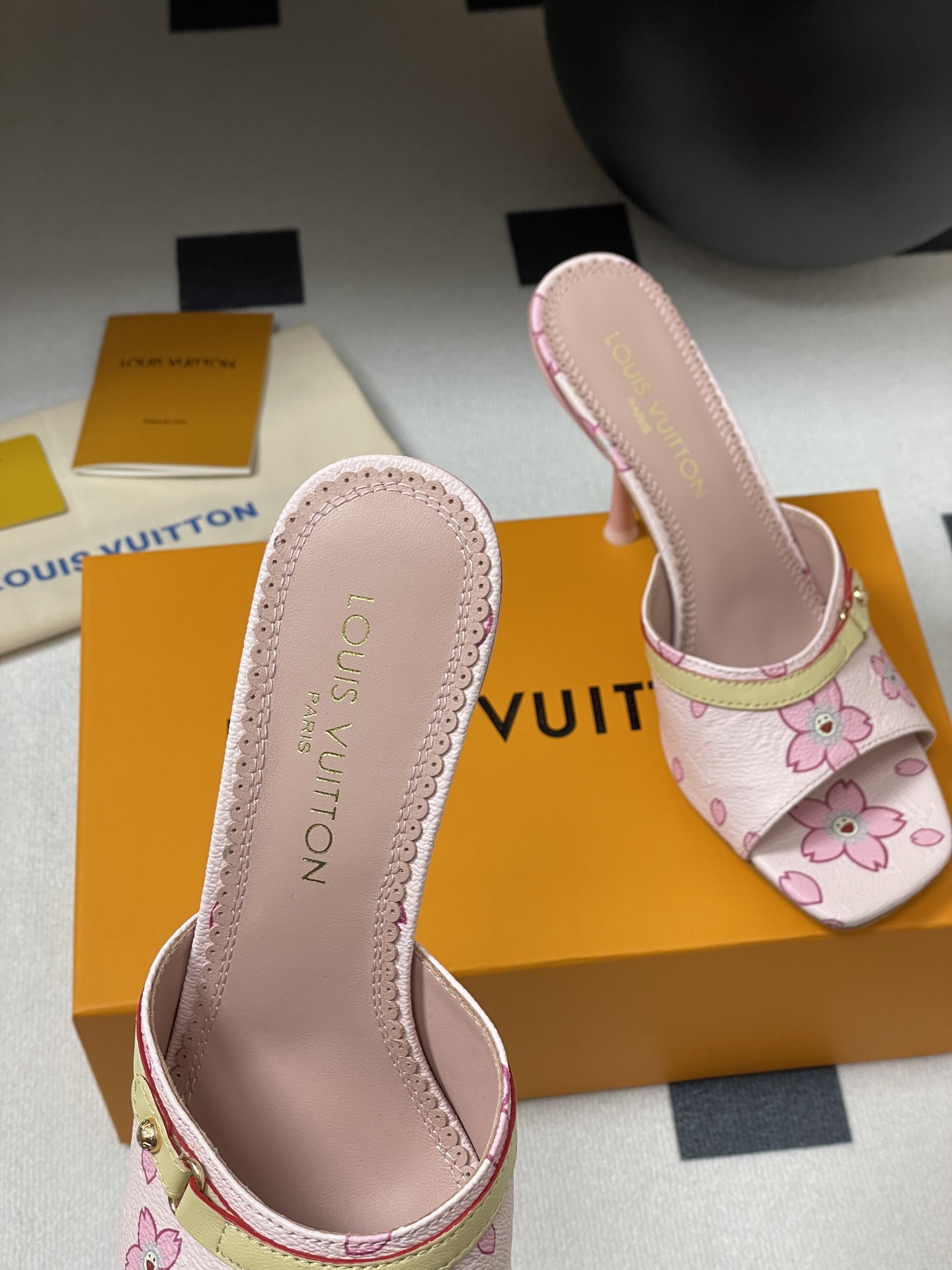 Louis Vuitton x Takashi Murakami Cherry Blossom Mule Pink Monogram Canvas