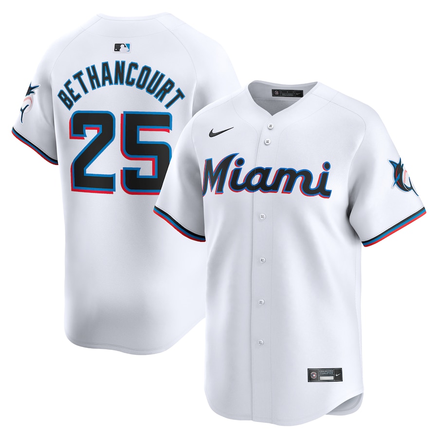 Christian Bethancourt Miami Marlins Home Limited Player Jersey White