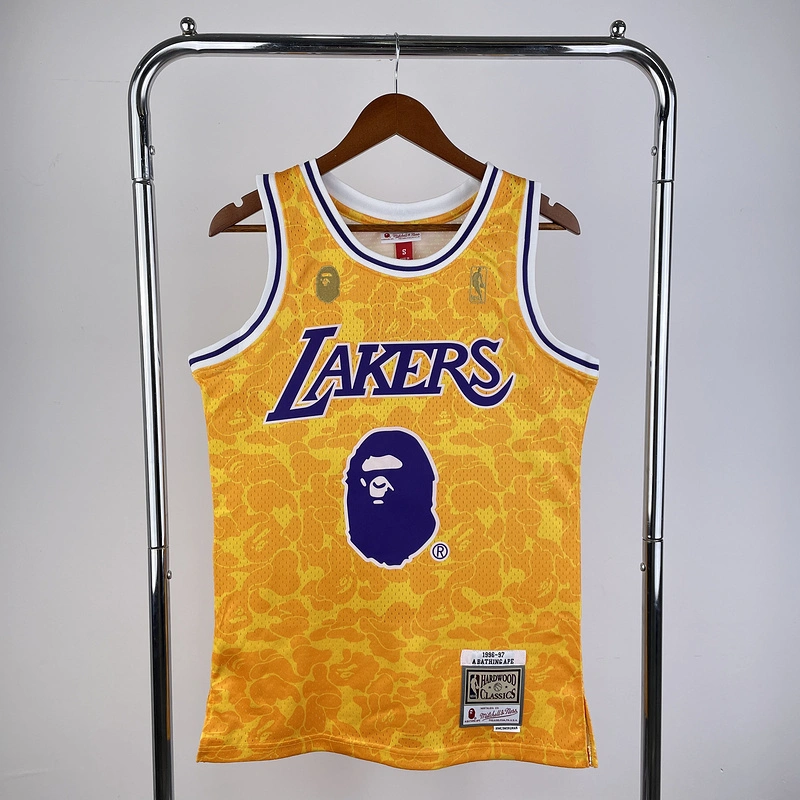 1996-97 NBA Lakers  93 BAPE Basketball Jersey