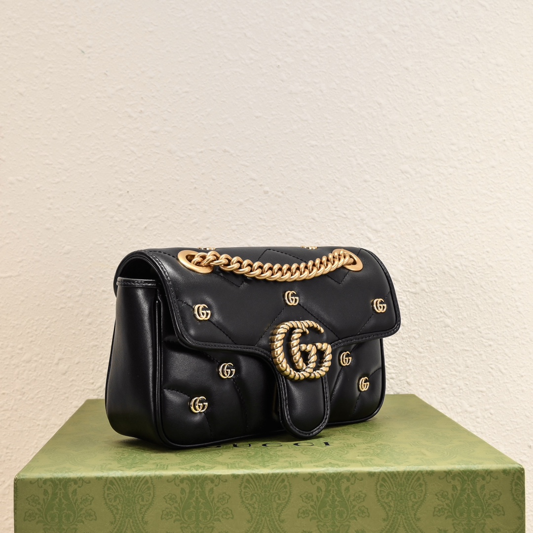 GG MARMONT SHOULDER BAG-Black-446744