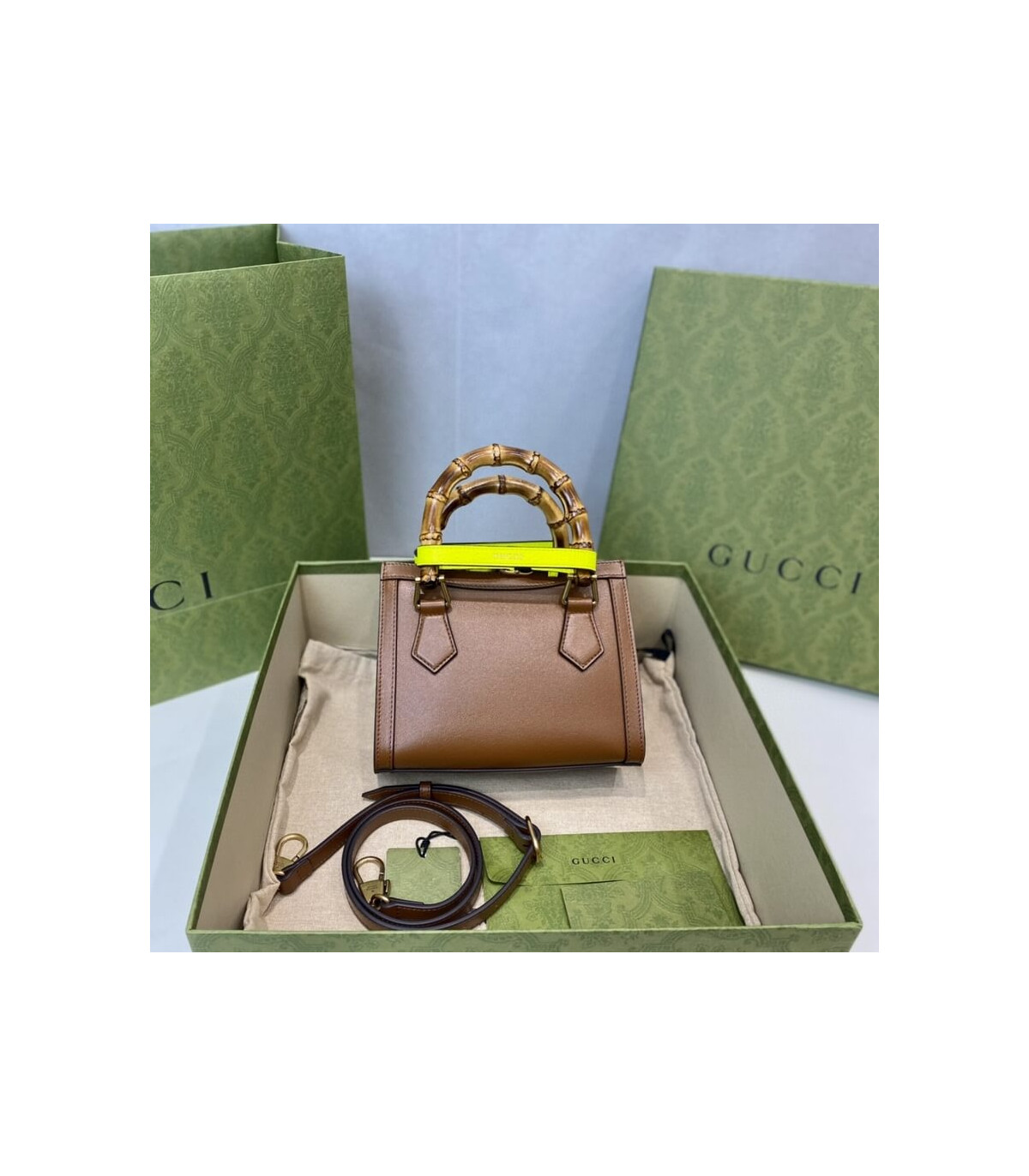 Gucci Diana Mini Tote Bag Brown