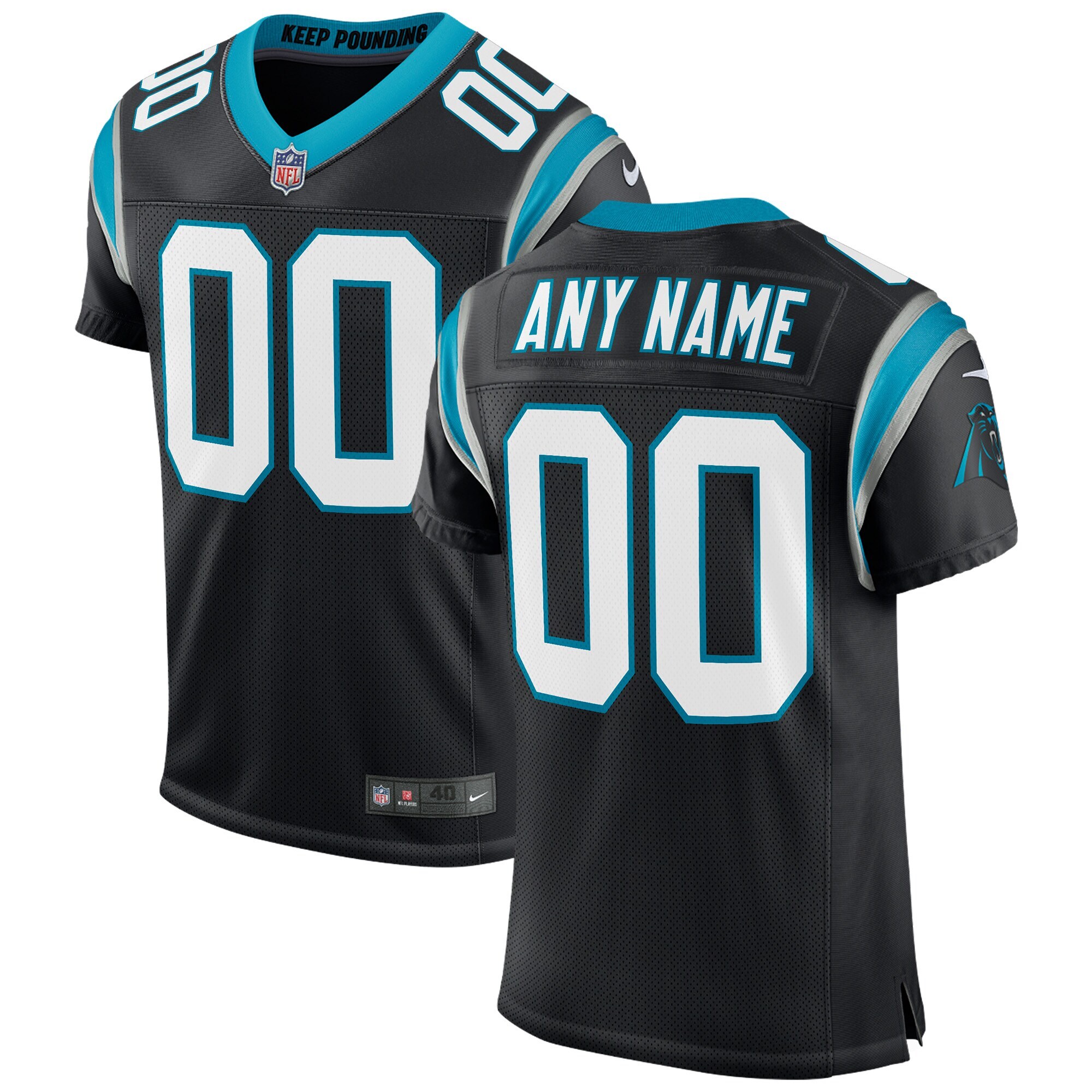 Carolina Panthers Nike Classic Custom Elite Jersey - Black
