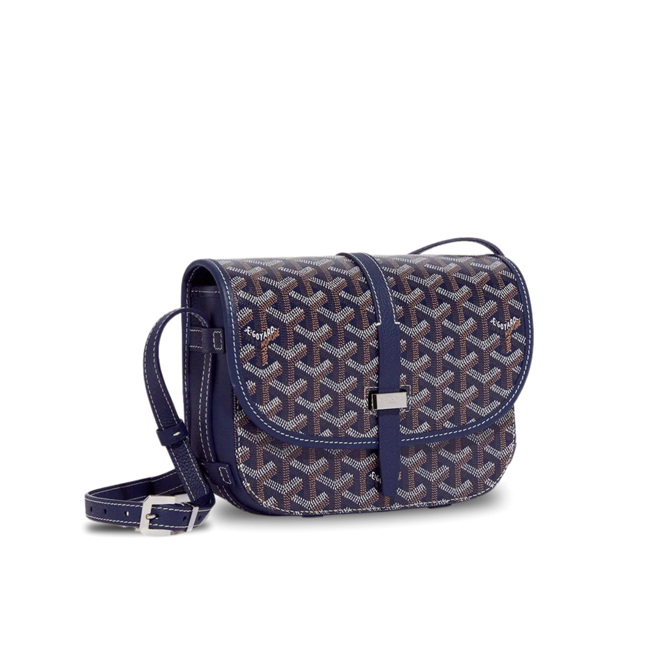 Goyard Belvedere Pm Bag 21Cm Navy Blue Canvas