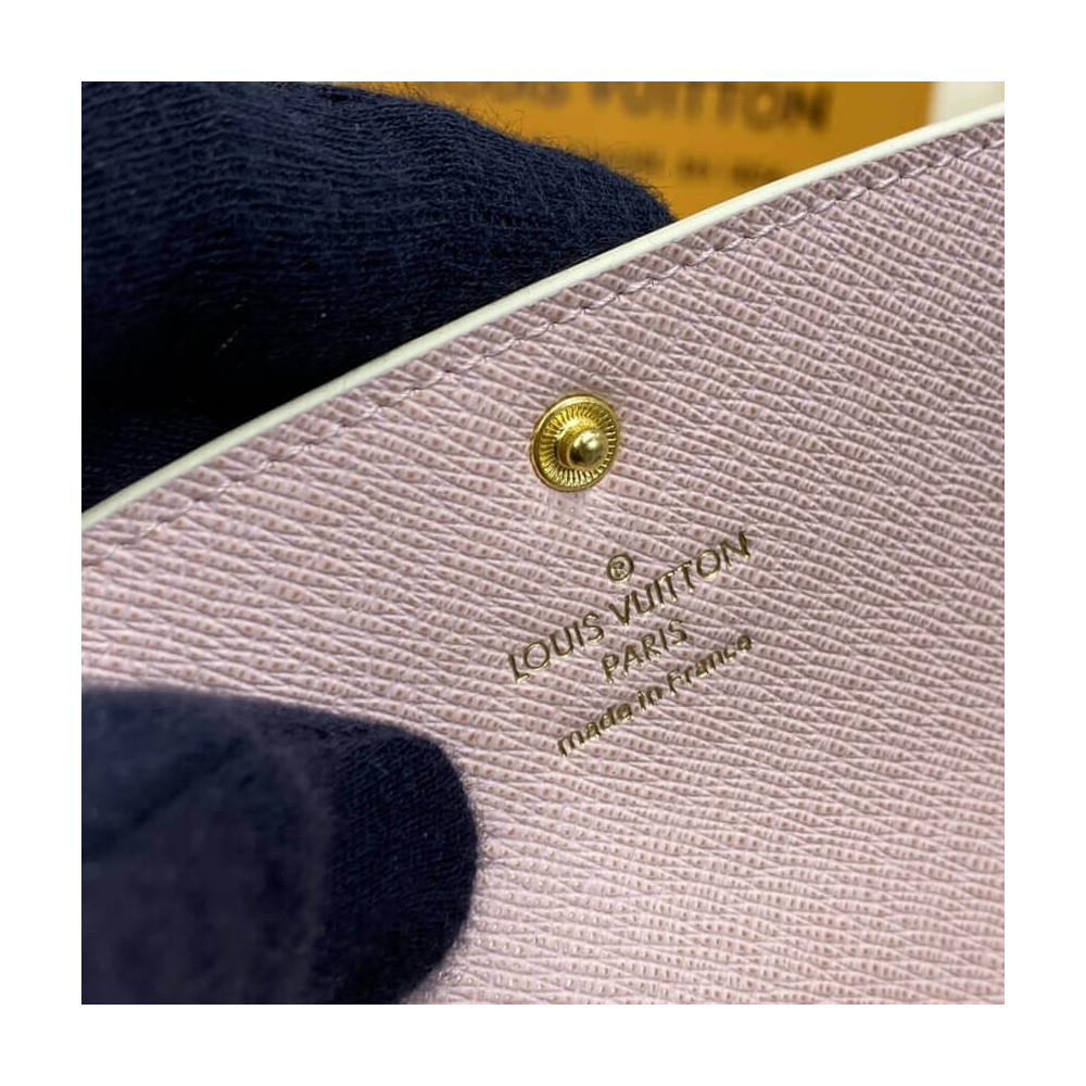 Louis Vuitton Damier Azur Emilie Wallet Pink