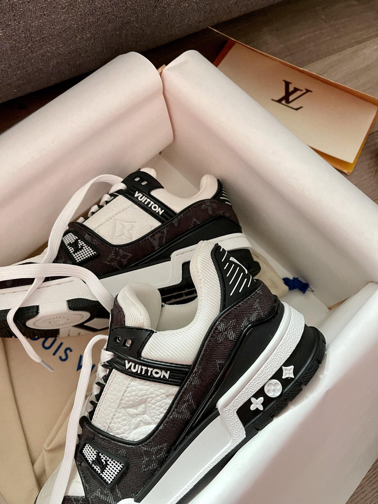 Louis Vuitton Lv Trainer Sneaker Denim Noir Black 1A9Jg9