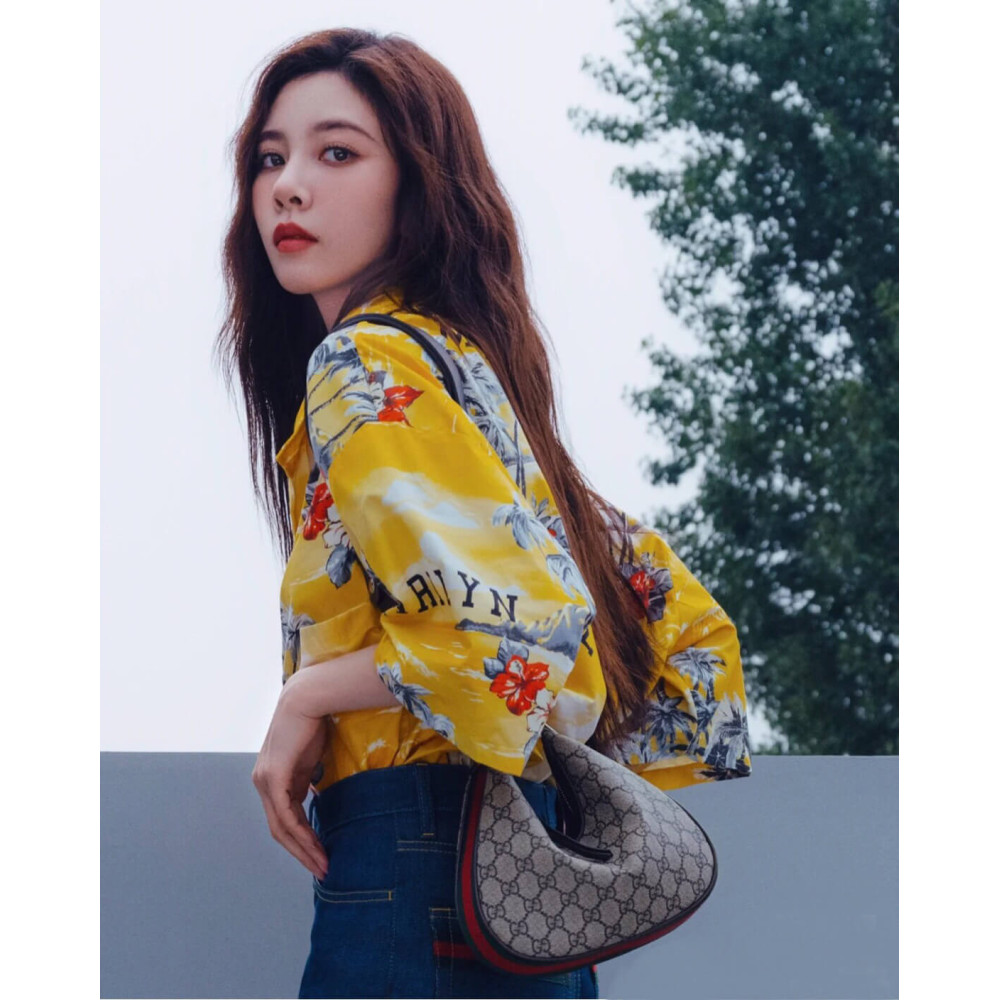 Gucci GG Supreme Attache Small Shoulder Bag Blue