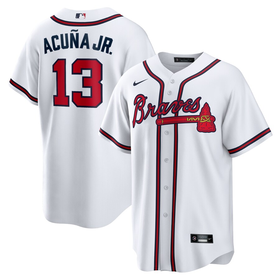 Ronald Acuna Jr. Atlanta Braves Home Player Name Jersey White