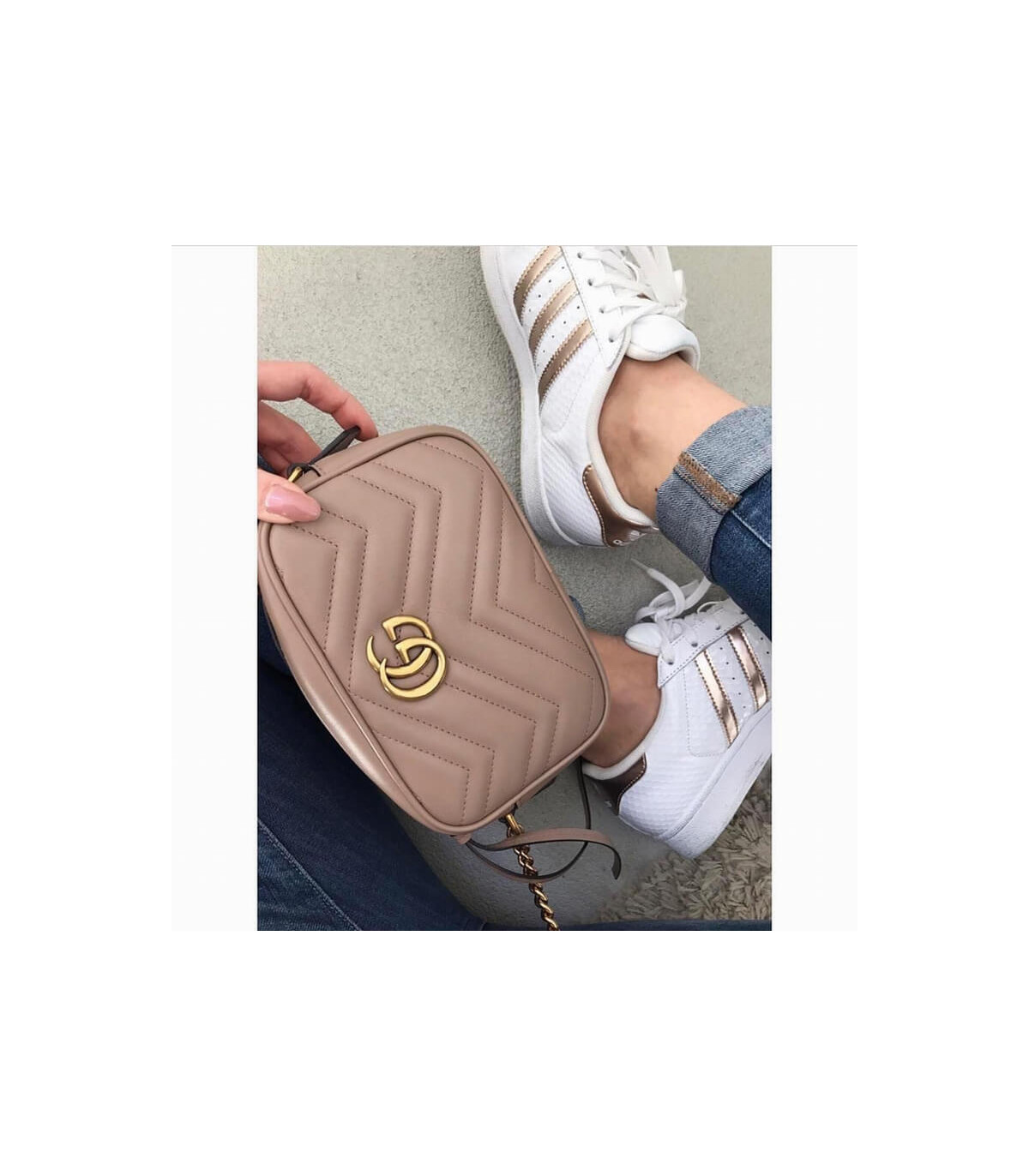 Gucci GG Marmont Matelasse Mini Bag Nude Pink