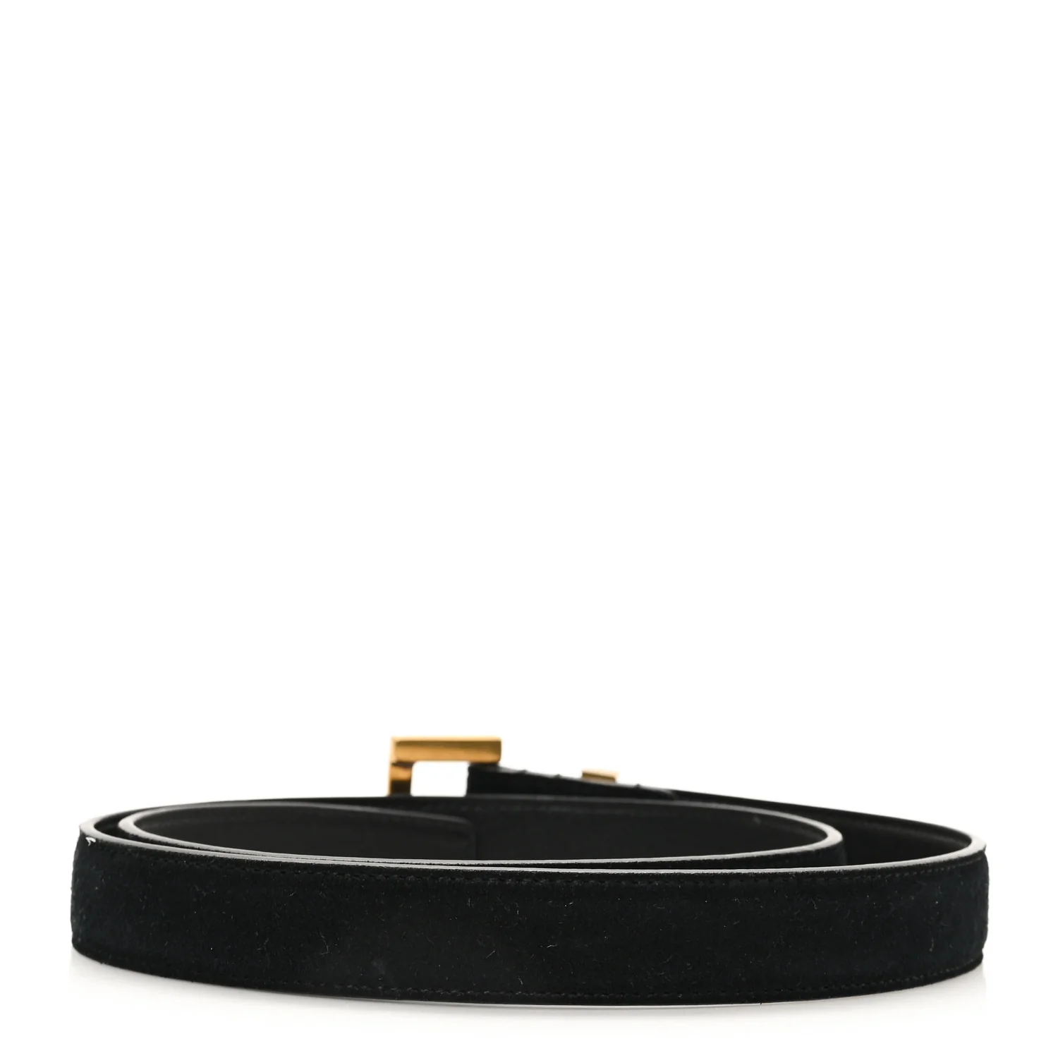 Suede Calfskin Monogram Square Buckle Belt 70 28 Black