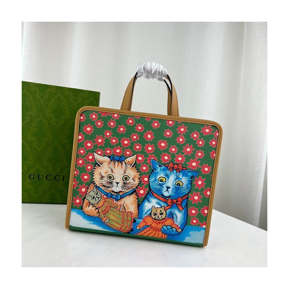 Gucci Kitten Print Tote Bag