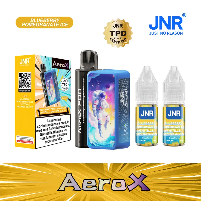 JNR AeroX 32000 Puffs - Kit Pod Remplissable et Rechargeable