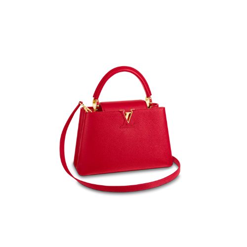 Louis Vuitton Capucines Mm Scarlet Red 27Cm