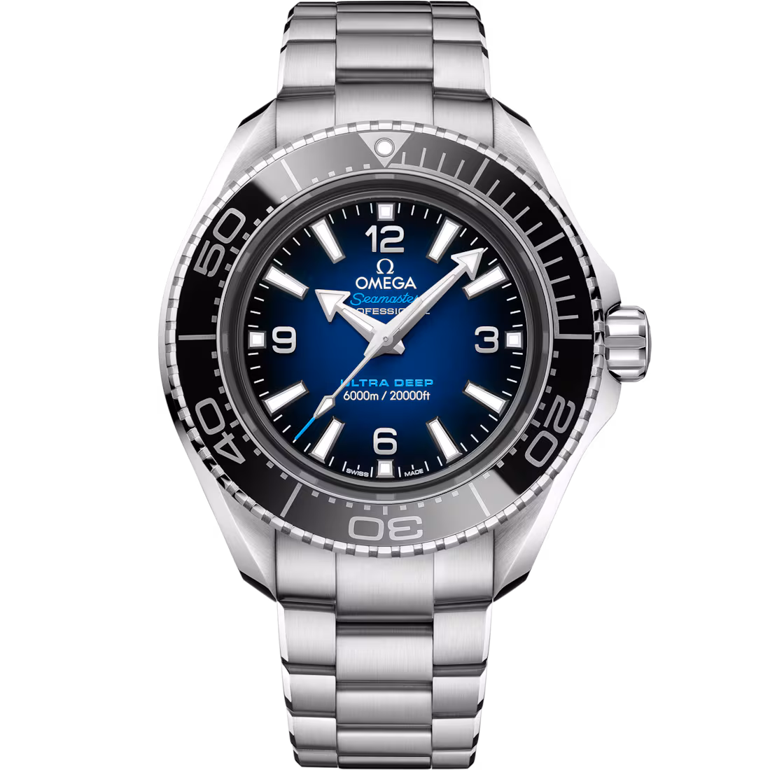 Omega Seamaster Planet Ocean 6000M 45.5mm Blue Dial O‑MEGASTEEL Bracelet 215.30.46.21.03.001