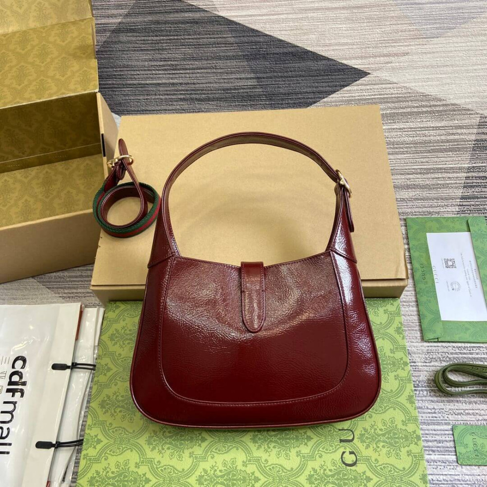 Gucci Jackie Small Shoulder Bag Patent Leather 27.5cm