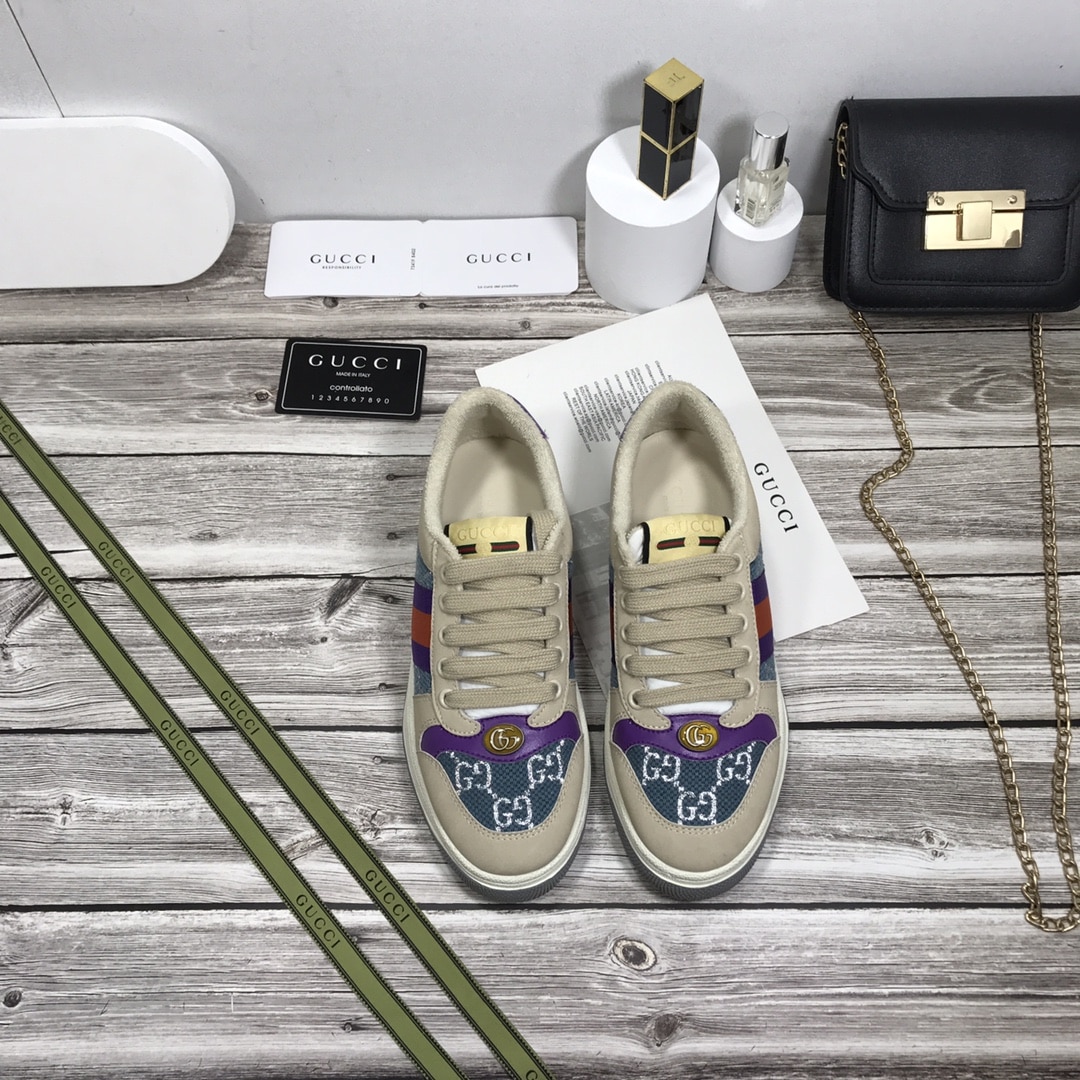 Gucci Wmns Screener Blue Gg Lam? 577684 2C830 4690