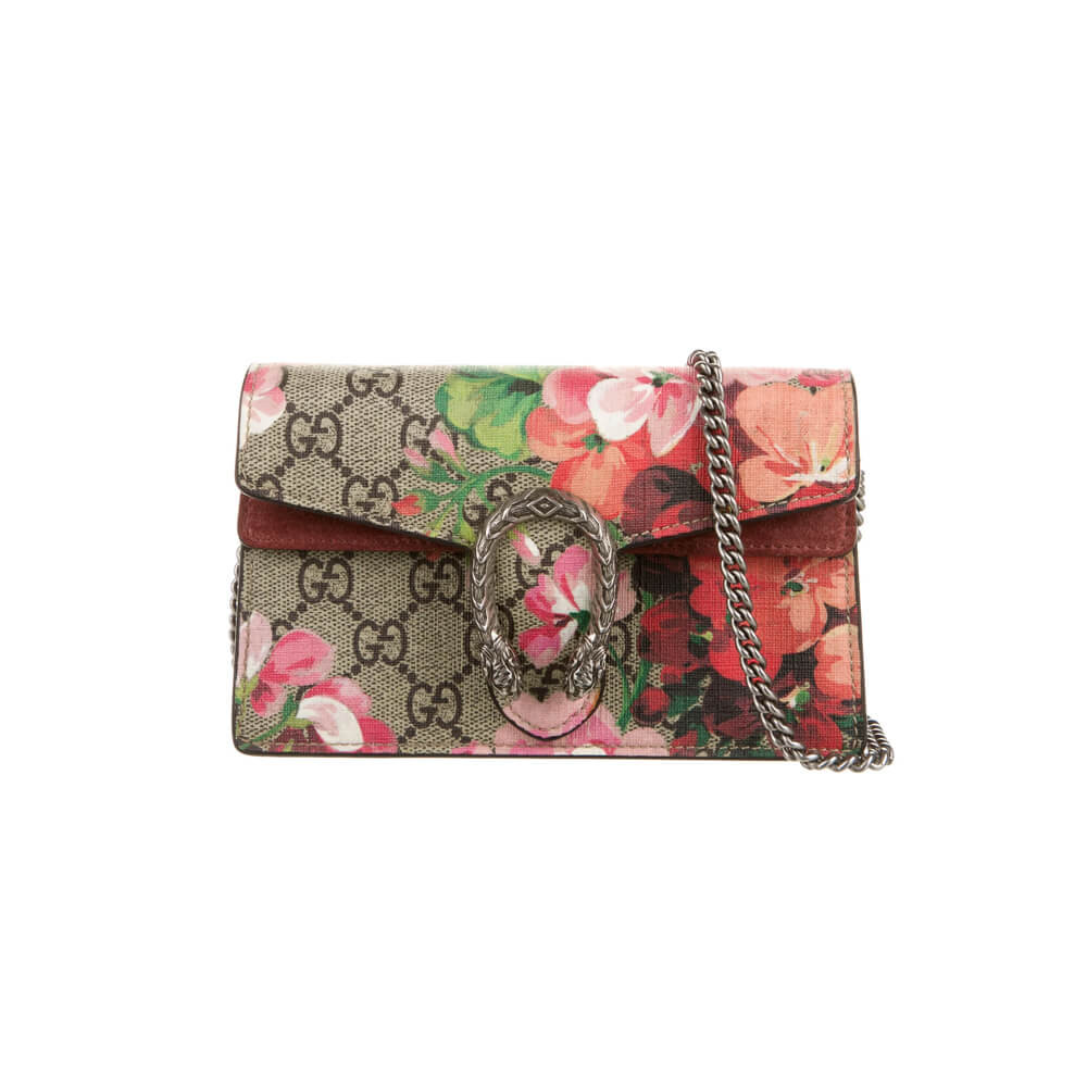 Gucci Dionysus GG Blooms Super Mini Bag Red