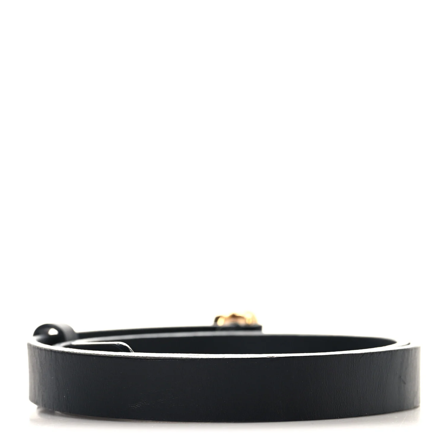 Calfskin Double G 20mm Slim Belt 75/30 Black