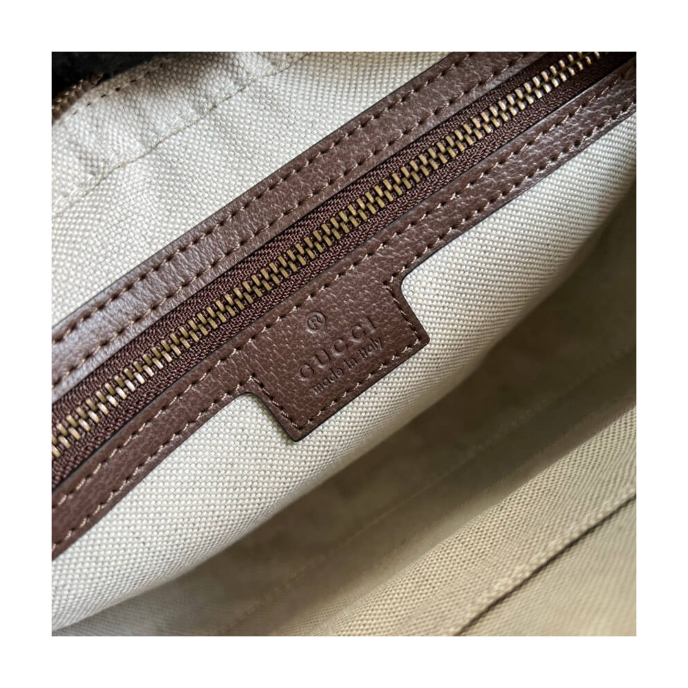 Gucci Ophidia GG Supreme Shoulder Bag Beige/Ebony 24cm/9.4in