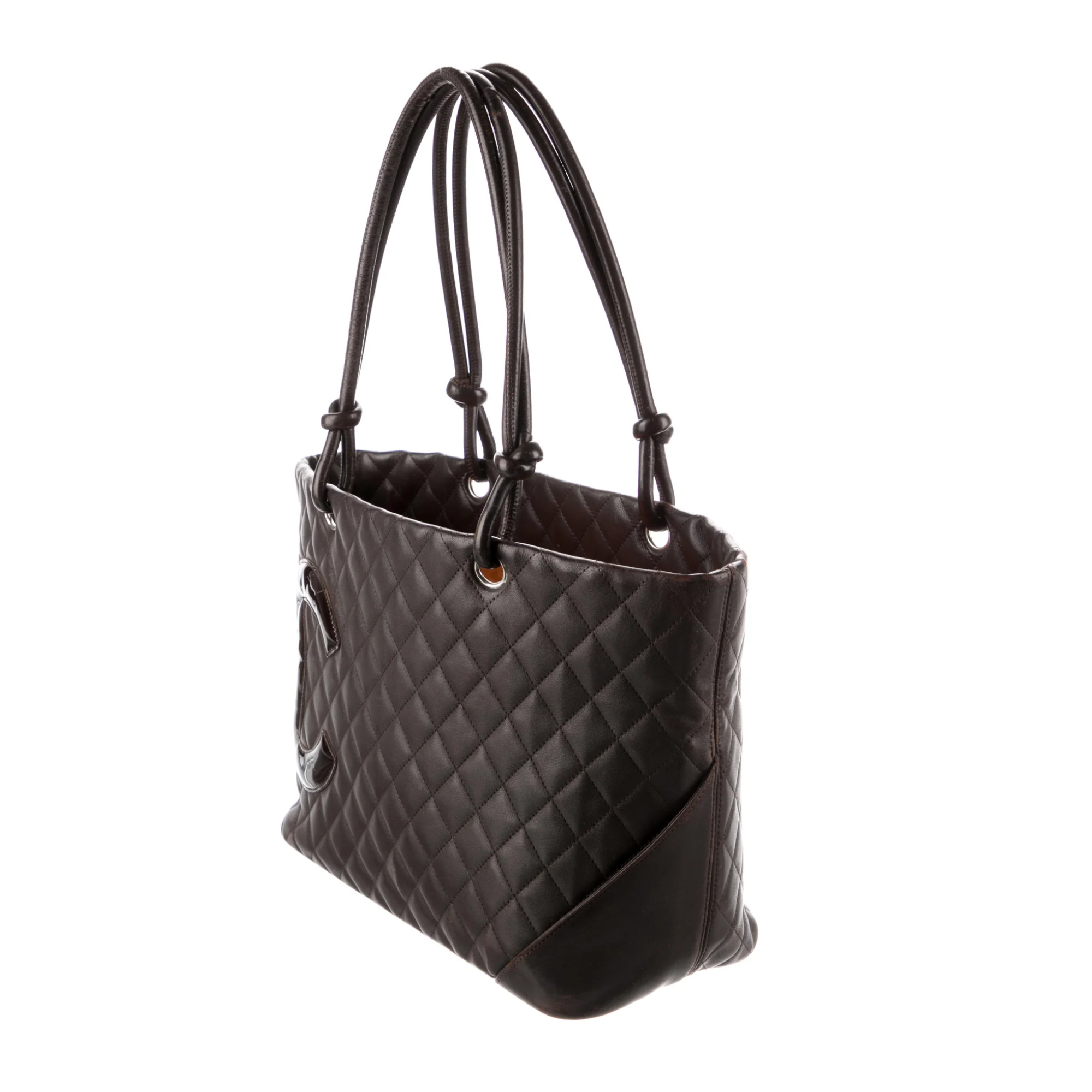 Chanel Calfskin Quilted Large Cambon Tote Brown 41Cm/16in