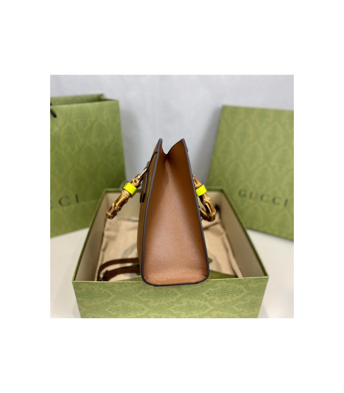Gucci Diana Small Tote Bag Brown