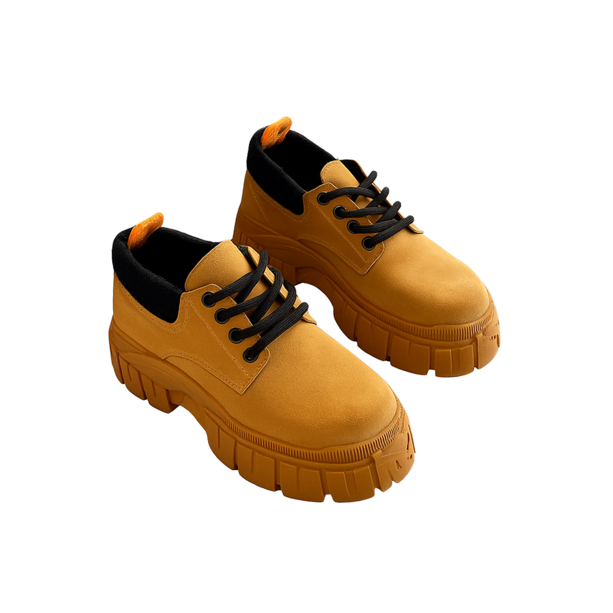 Fendi Force Leather Lace Ups Yellow
