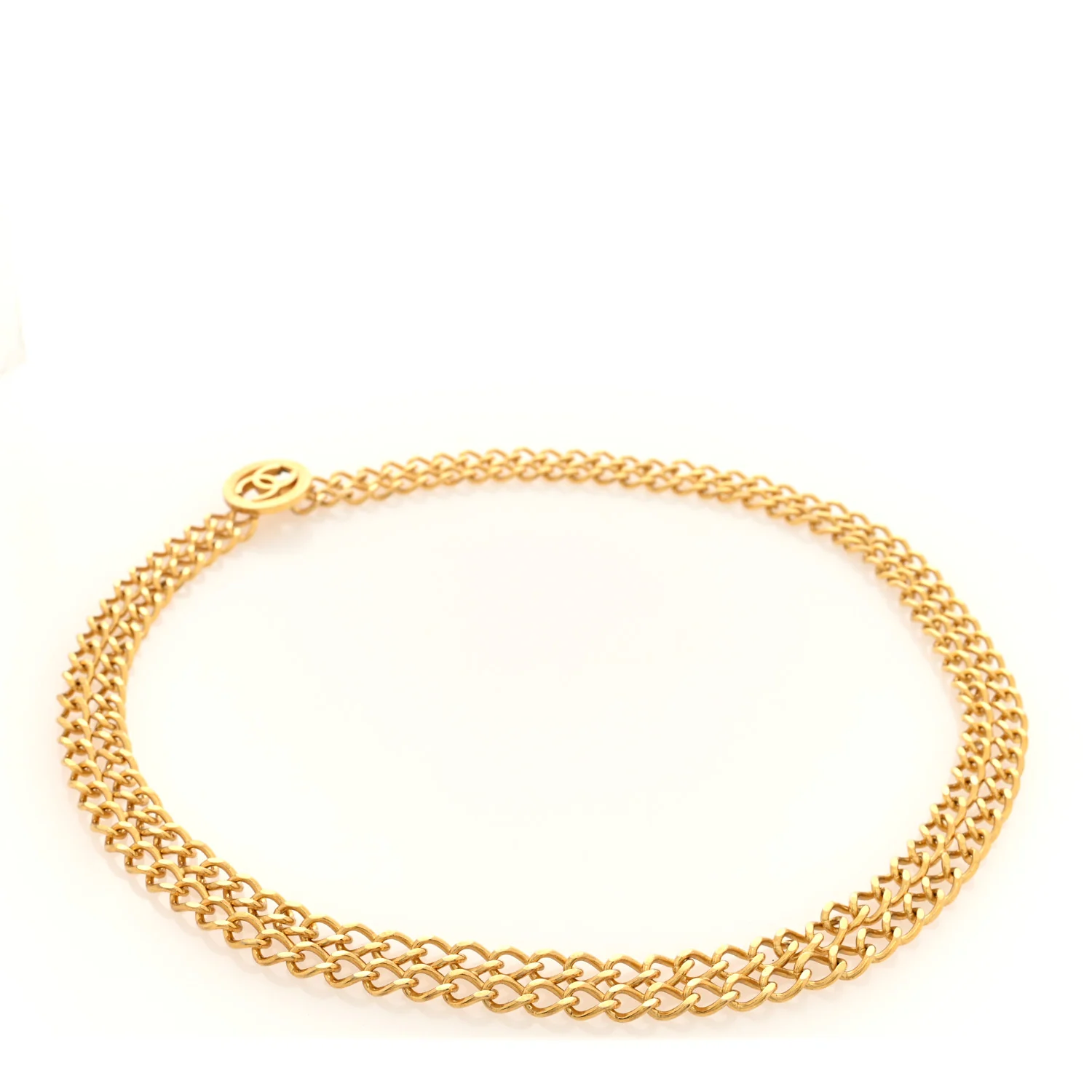 Metal Chain CC Belt  Gold