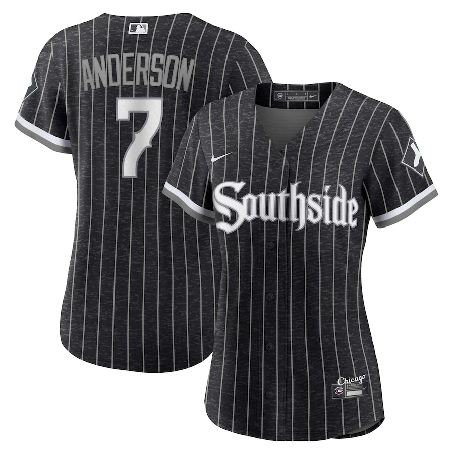 Tim Anderson Chicago White Sox Women's City Connect Player Jersey Black