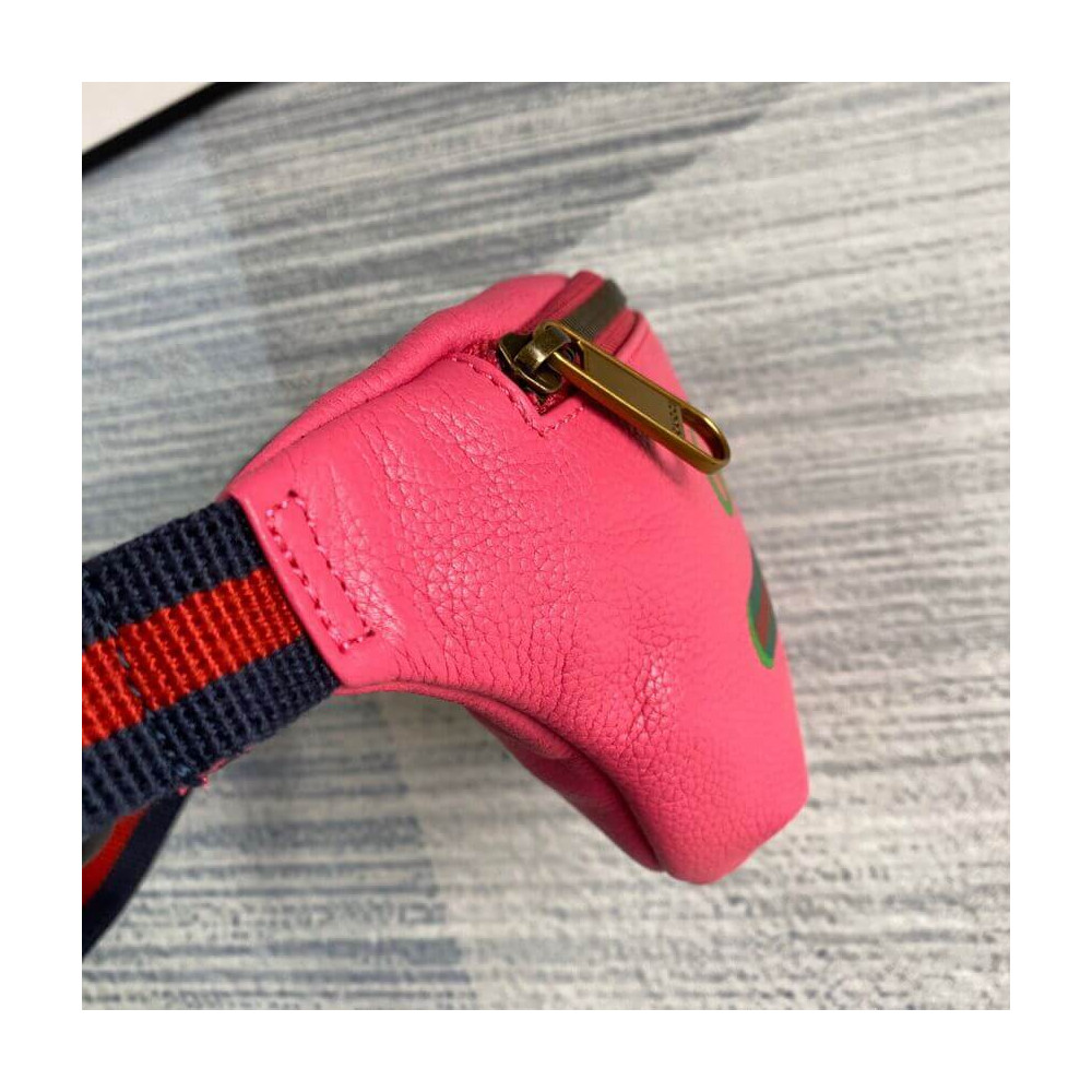 Gucci Print Small Belt Bag Waist Body Rose Red