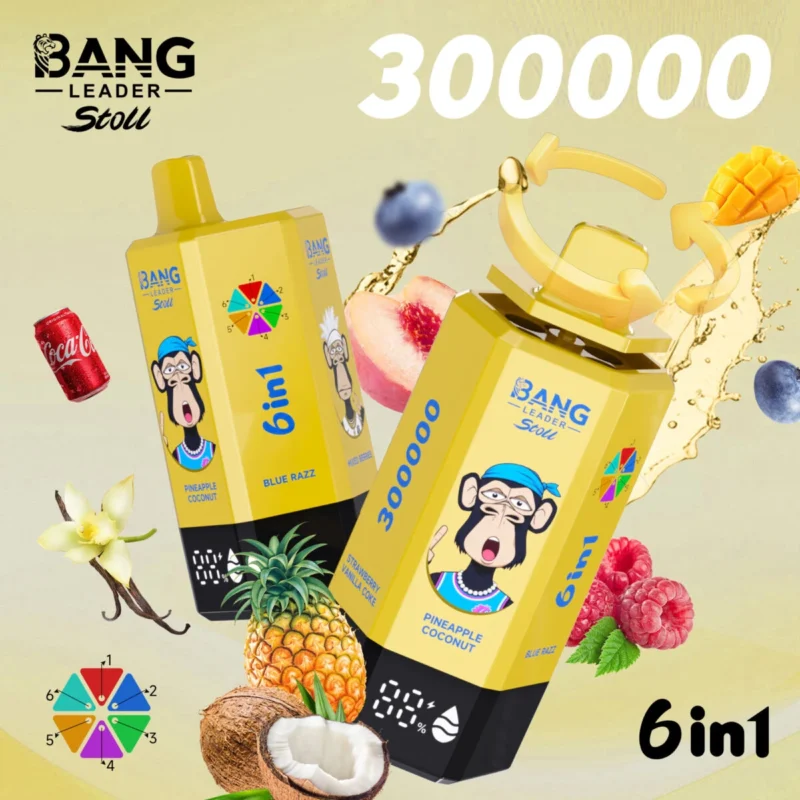 【New Arrive】Bang Leader Stoll 300K – 6 in 1 Flavors Disposable Vape | 300,000 Puffs