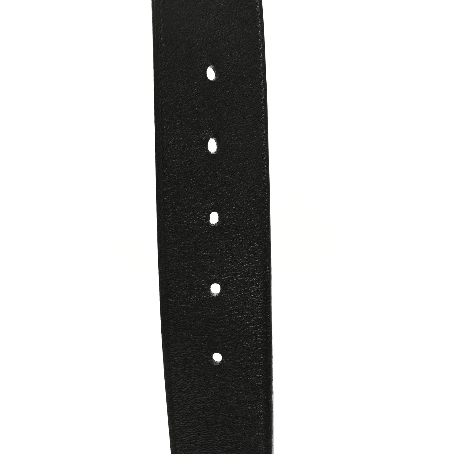 Moon Calfskin Pearl Double G 40mm Belt 90 36 Black Cream