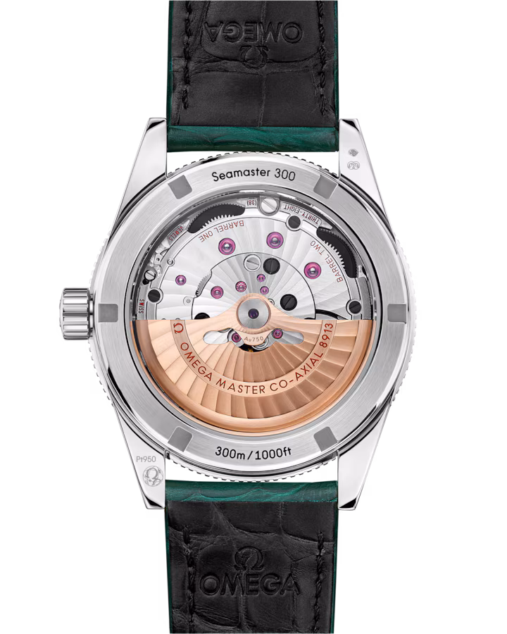 Omega Seamaster 300 41mm Green Dial Platinum Strap 234.93.41.21.99.001