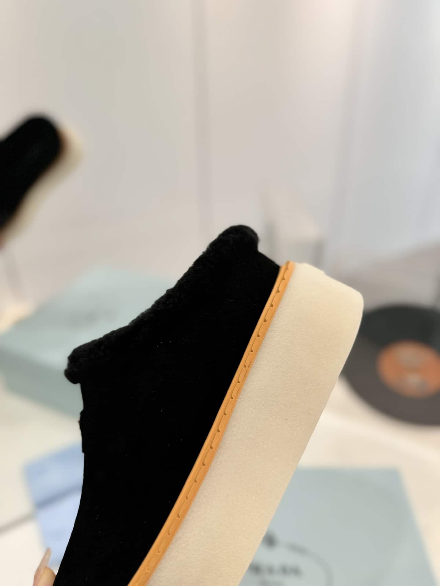 Prada Suede Mules Black
