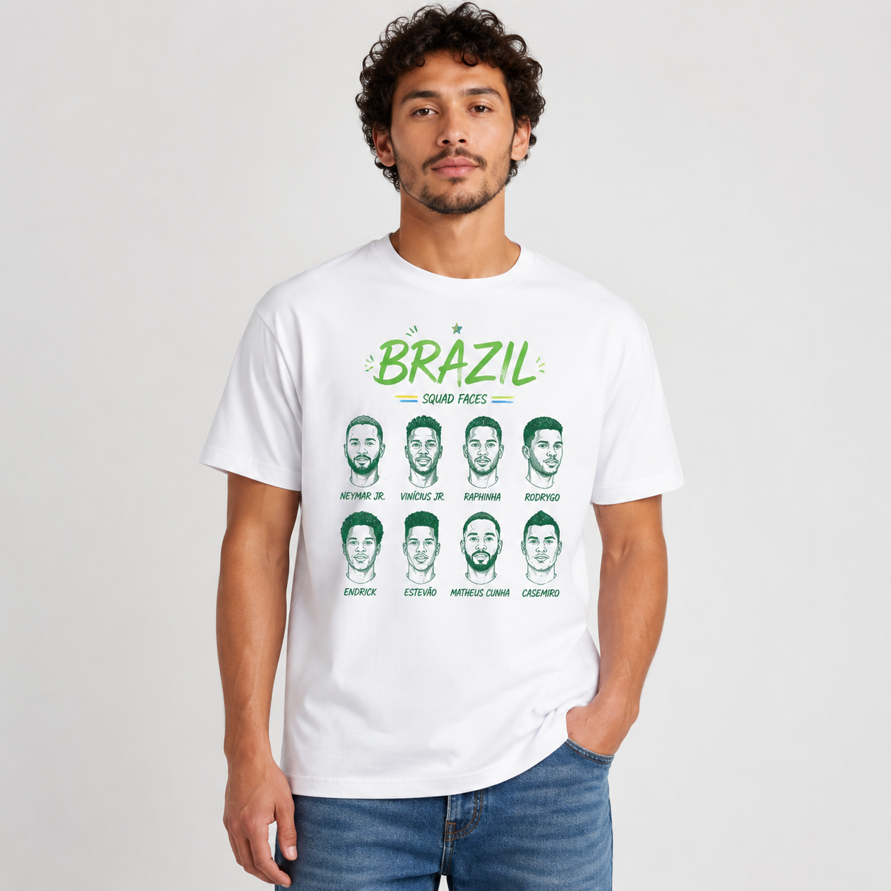 Brazilian Player Pure Cotton T-Shirt – Limited-Time Offer