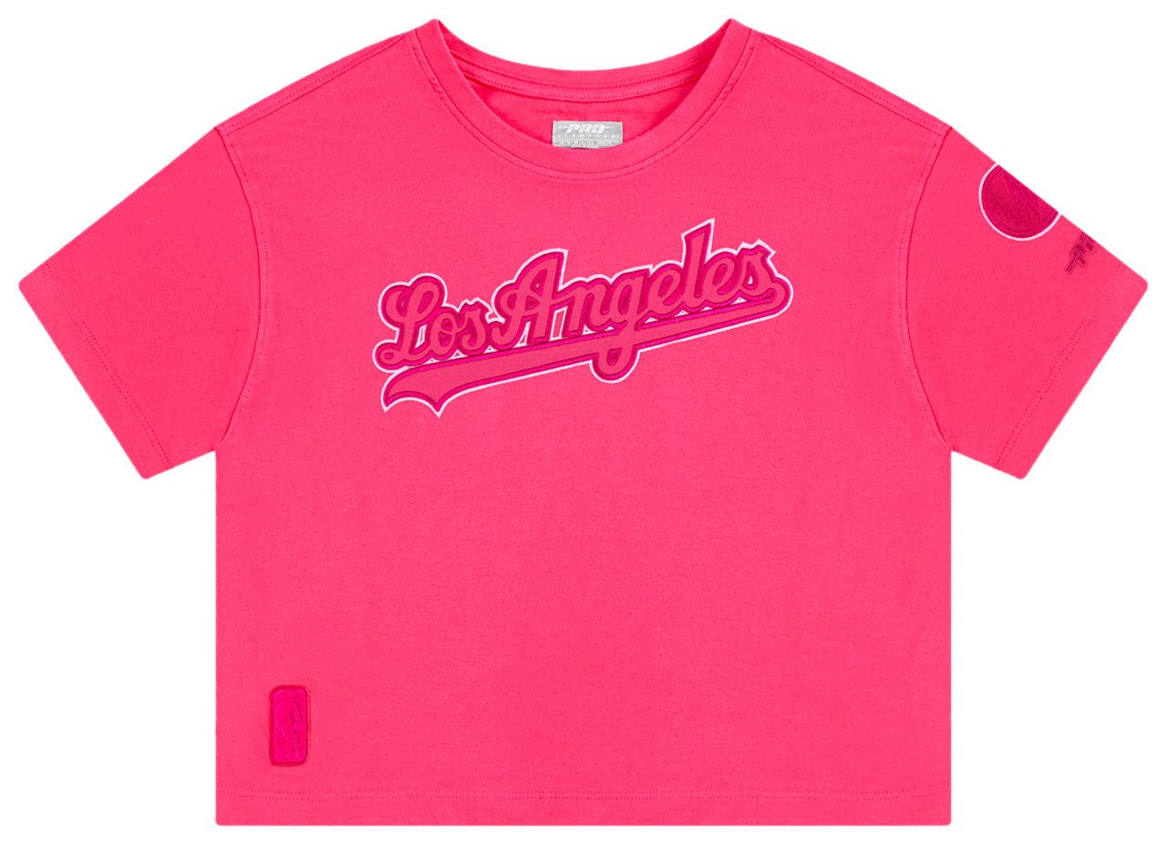 Pro Standard Los Angeles Dodgers Triple Pink Ss Boxy Tee