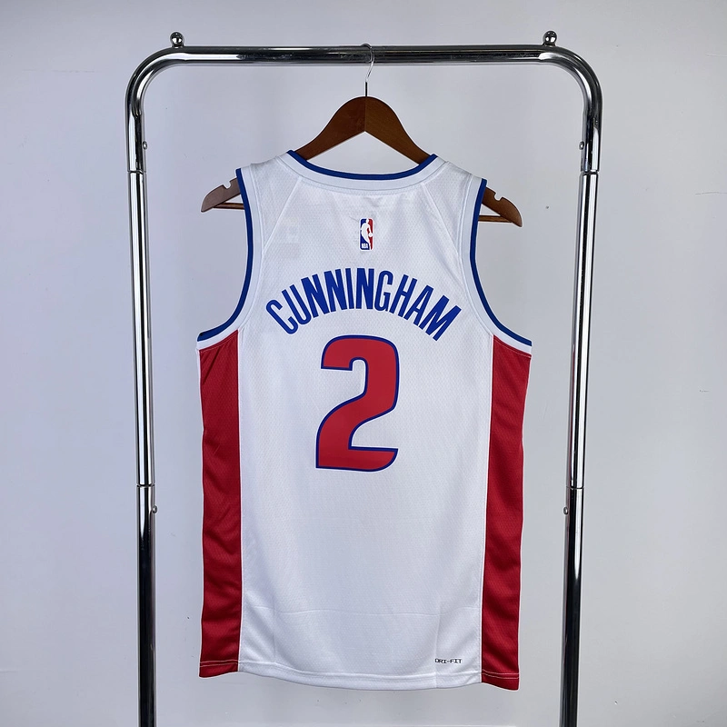 2023 NBA Detroit Pistons 2 CUNNINGHAM Basketball Jersey