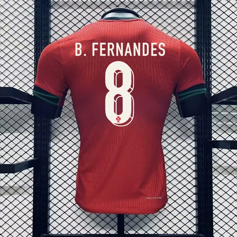 Player 2024-25 Portugal Euro Home RONALDO BERNARDO G. RAMOS B.FERNANDES PEPE R. LEÃO Football jersey