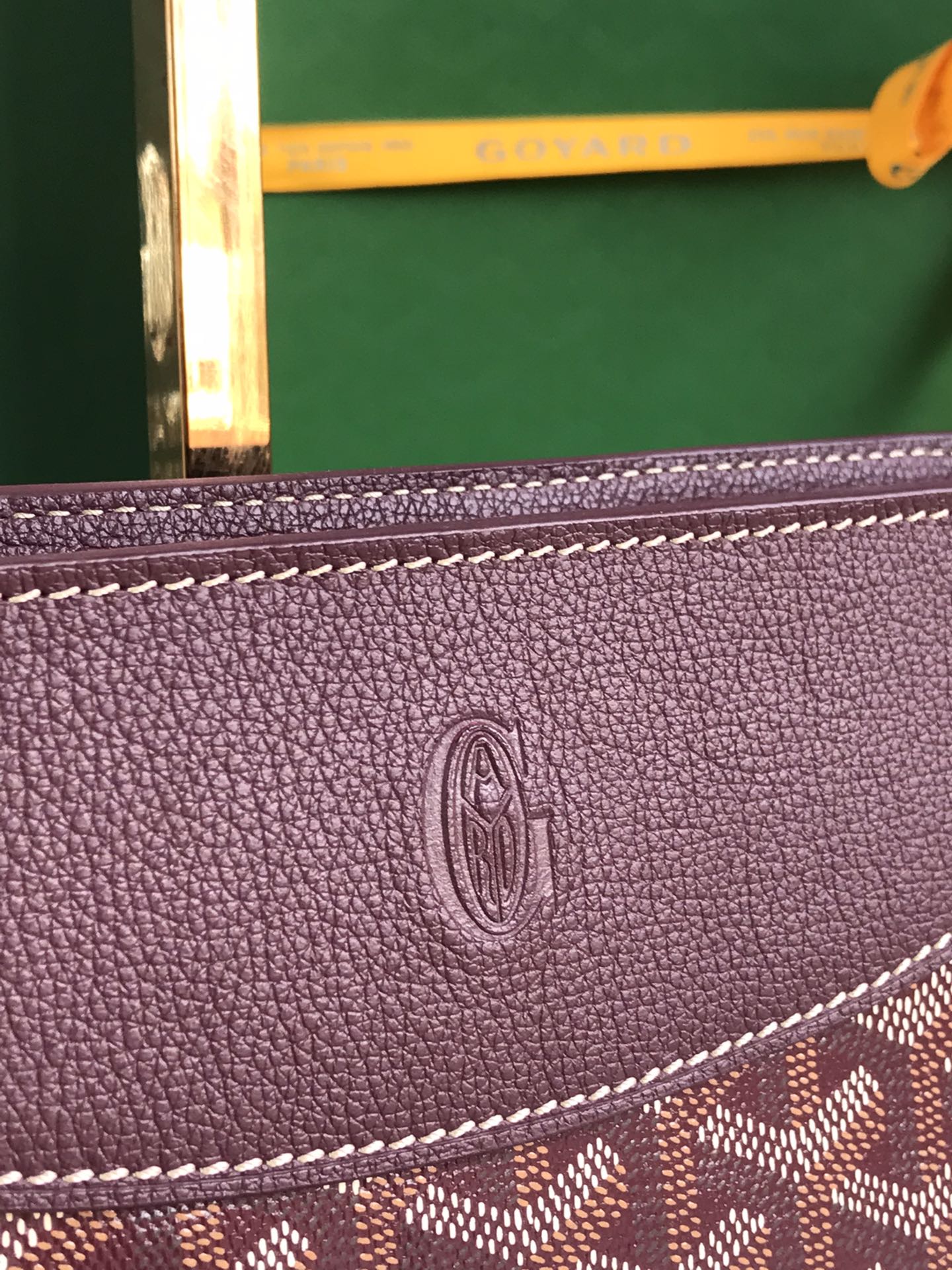 Goyard Hirondelle Bag 25 Cm Wine Red Lambskin And Goyardine Canvas