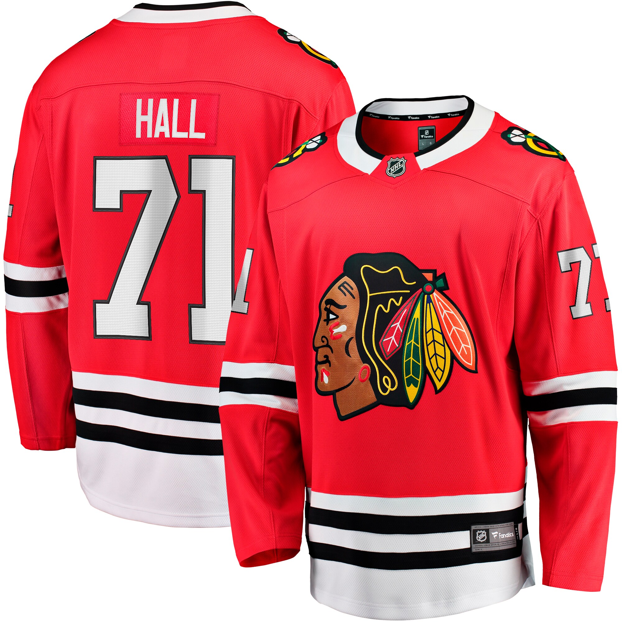 Taylor Hall Chicago Blackhawks Fanatics Home Breakaway Player Jersey – Red