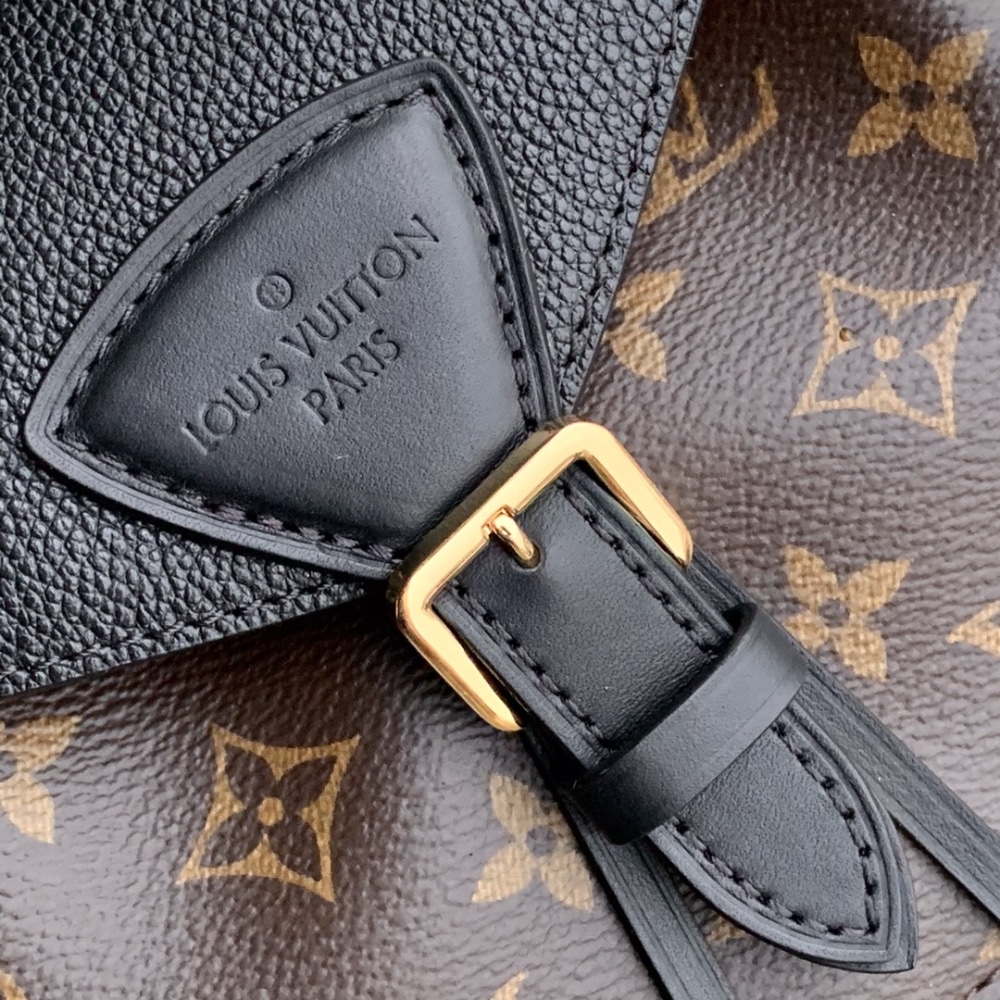 Louis Vuitton Montsouris PM Monogram Canvas Backpack Black 33cm M45515