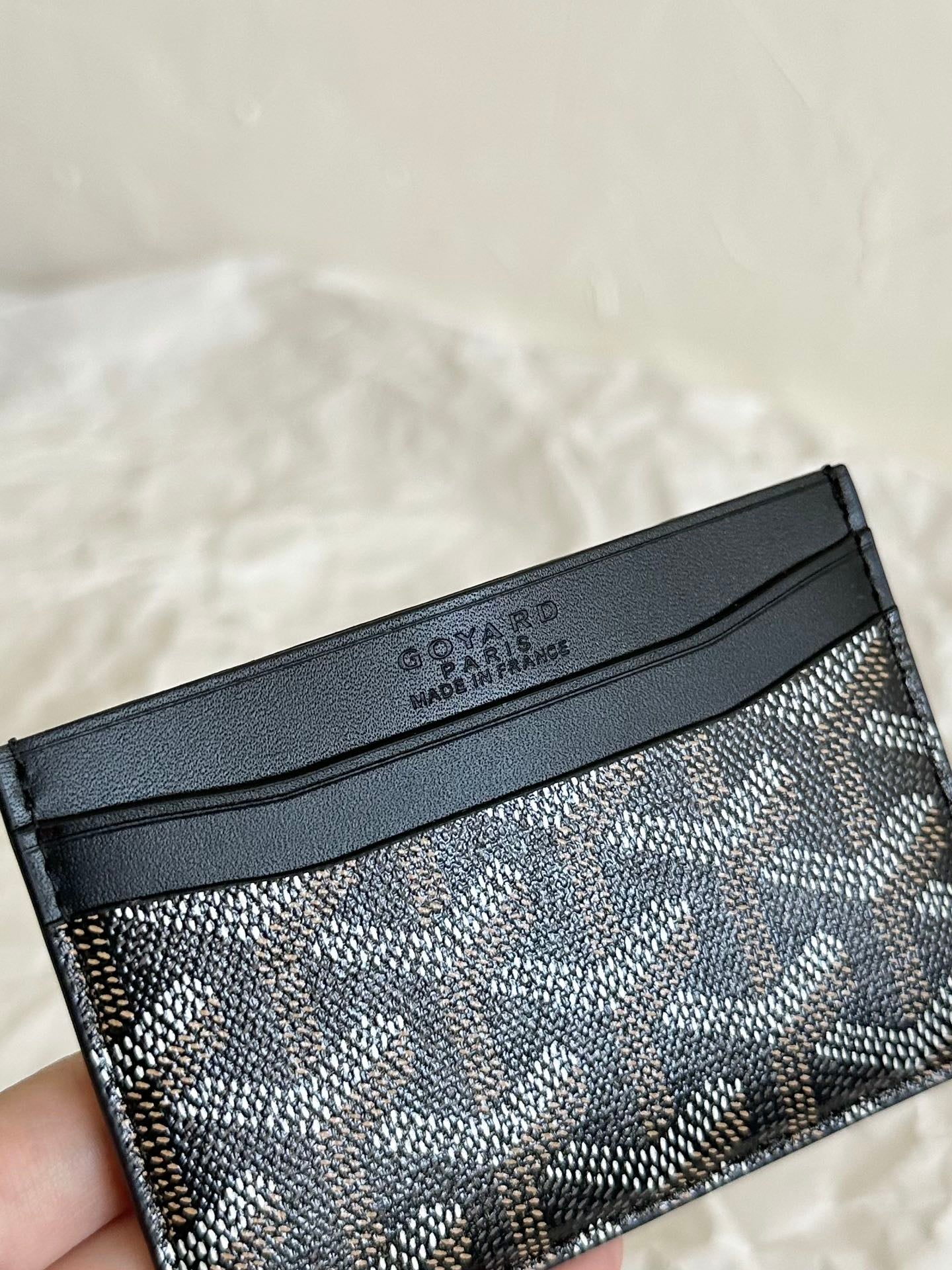 Goyard Saint-Sulpice Card Wallet 10 Cm Black Goyardine Canvas