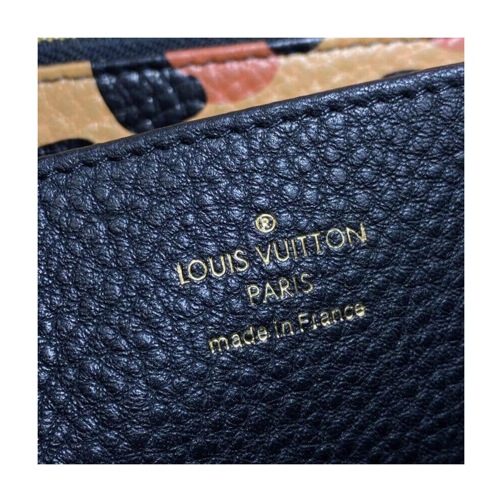 Louis Vuitton Monogram Empreinte Leather with Animal-Print Zippy Wallet Black