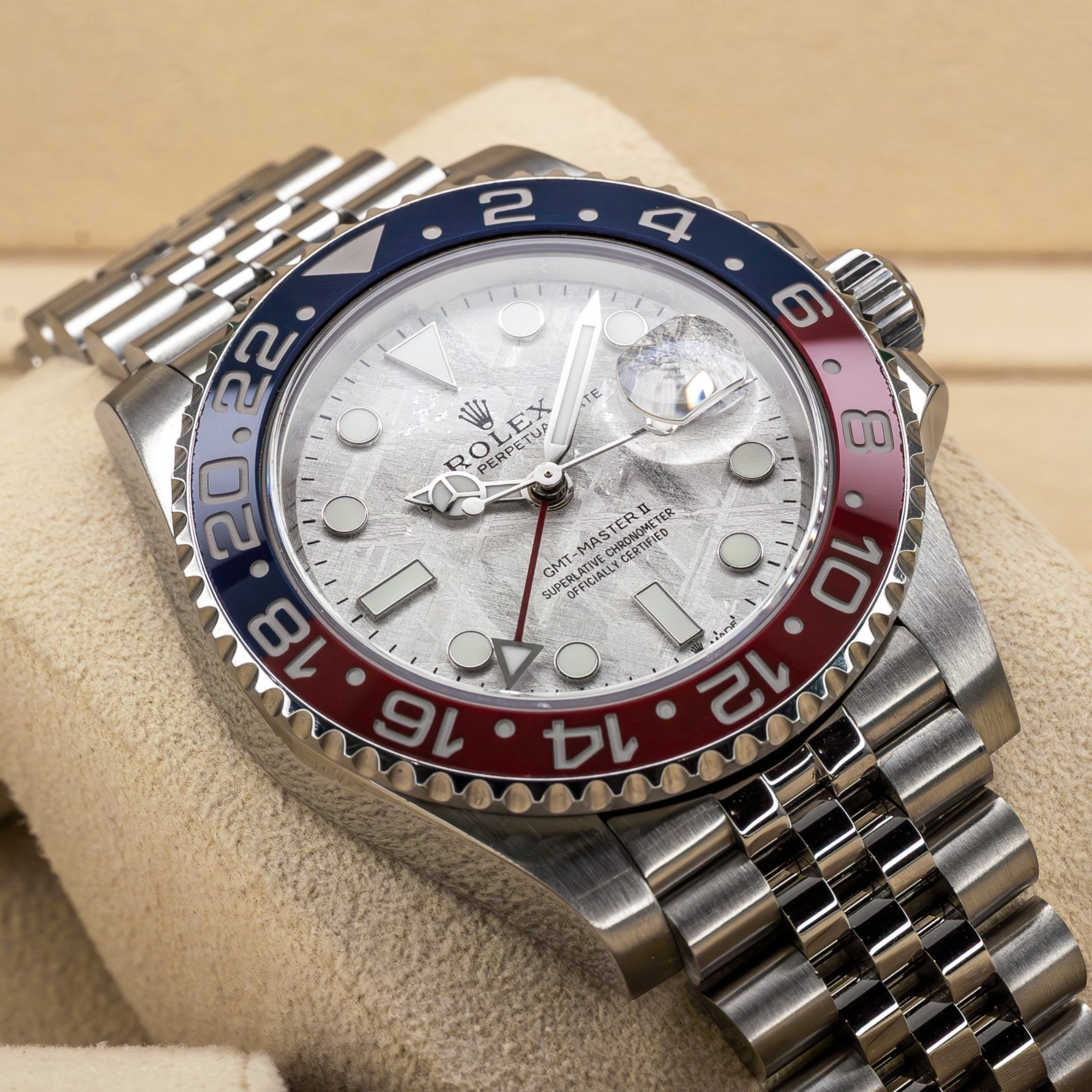 Rolex GMT-Master II Meteorite Pepsi Jubilee Stainless Steel 116710LN