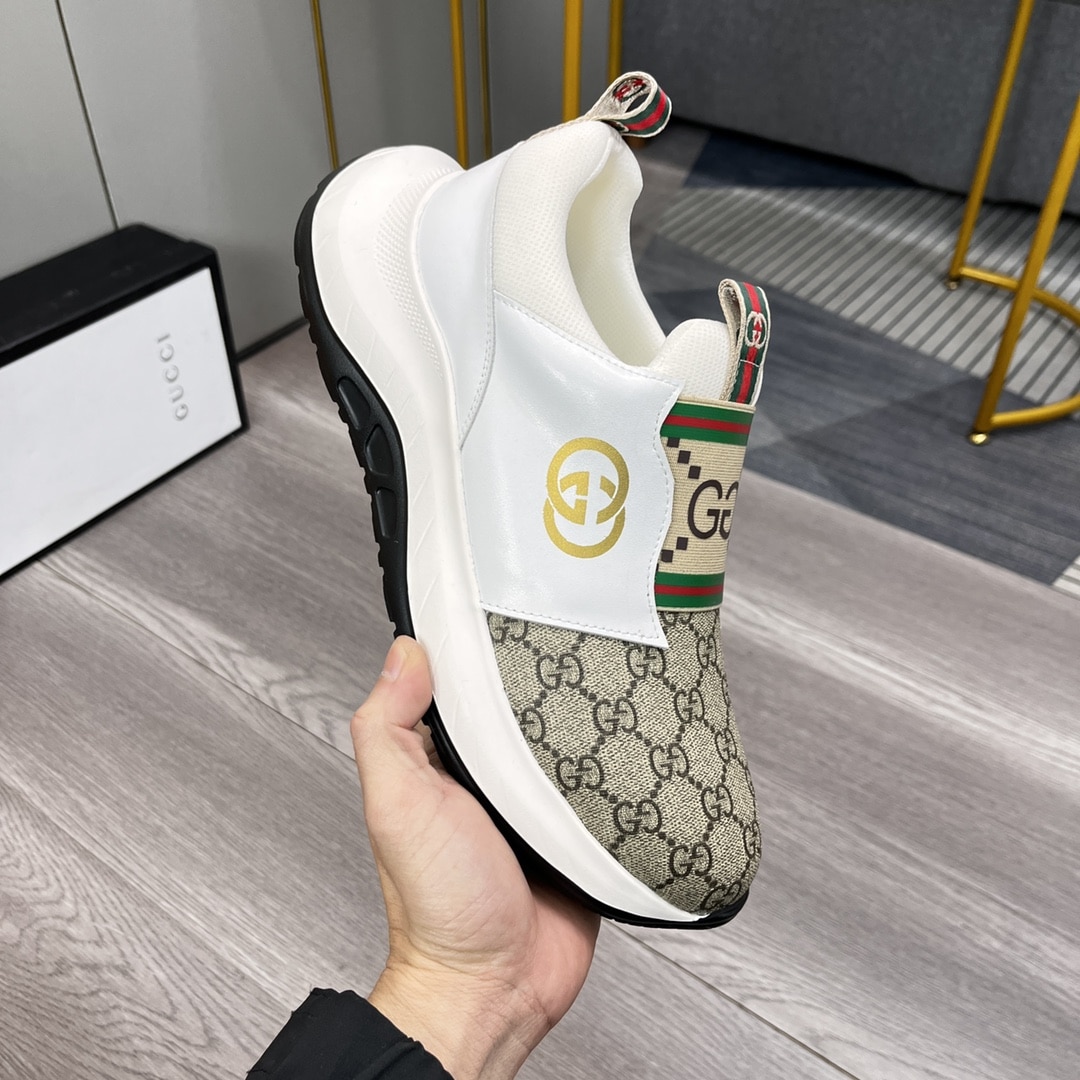 Gucci Sneaker Gg Canvas Beige White