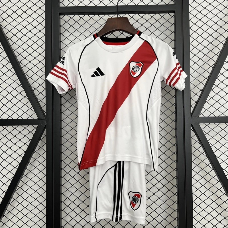 2025-26 River Plate Home Kids Kit Football jersey